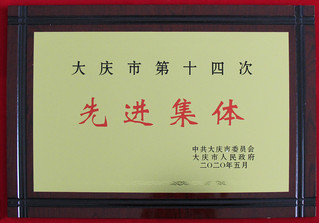 我校在大庆市第十四次先进集体和...